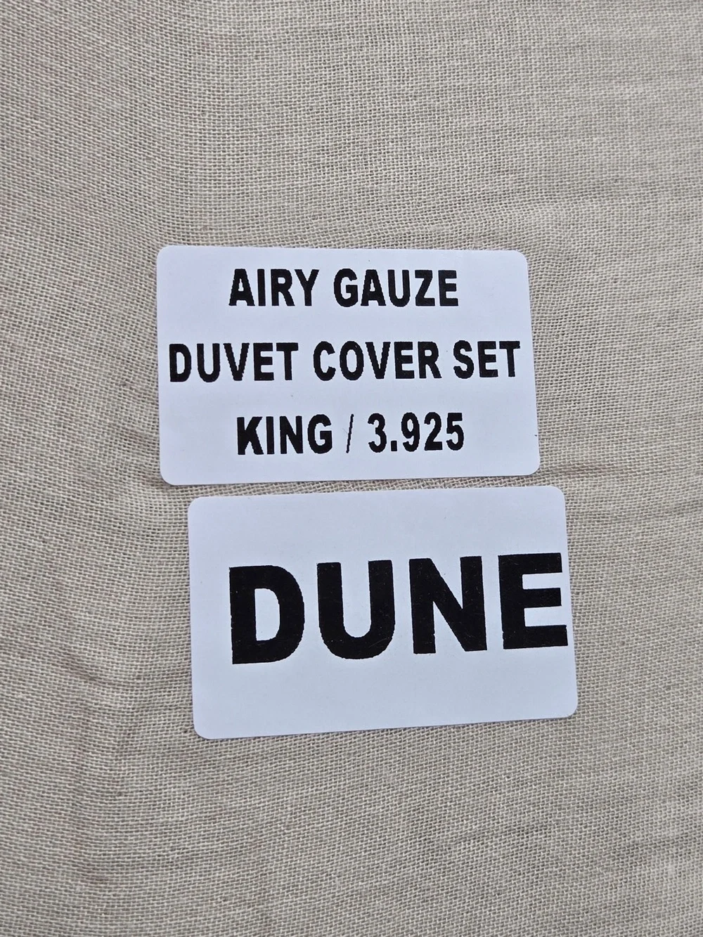 NWT QUINCE Organic Cotton Gauze Duvet Cover Set King/Cal King Dune 9285